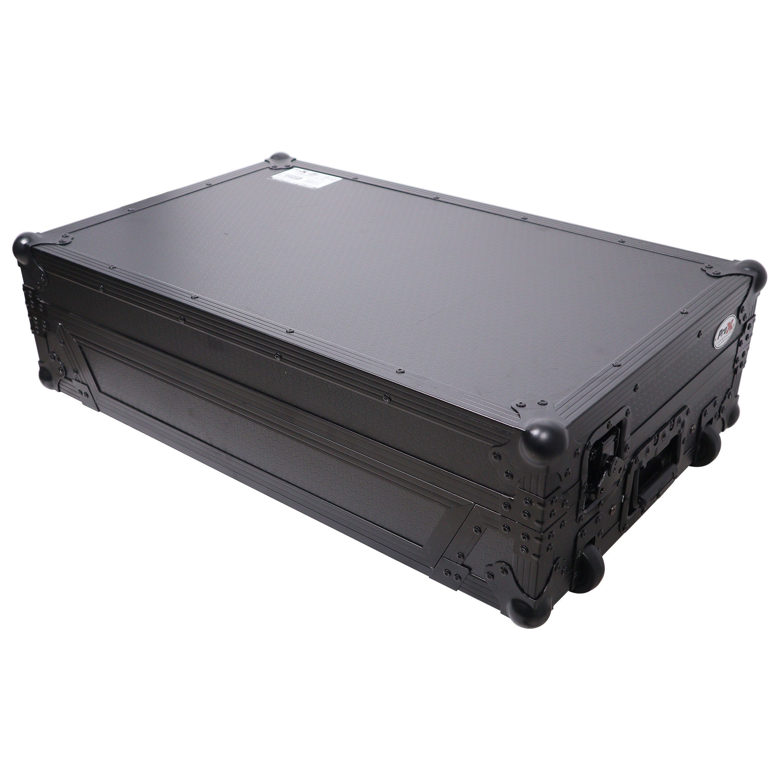 ProX ATA Flight Road Case For Hercules T7 Inpulse Controller with Laptop Shelf 1U Rack Space and Wheels - Black Finish