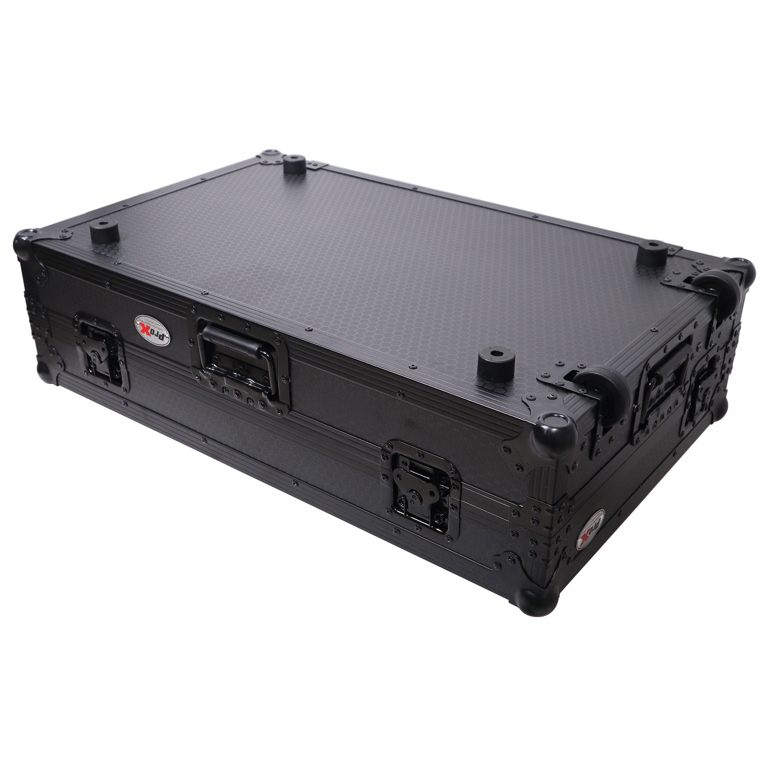 ProX ATA Flight Road Case For Hercules T7 Inpulse Controller with Laptop Shelf 1U Rack Space and Wheels - Black Finish