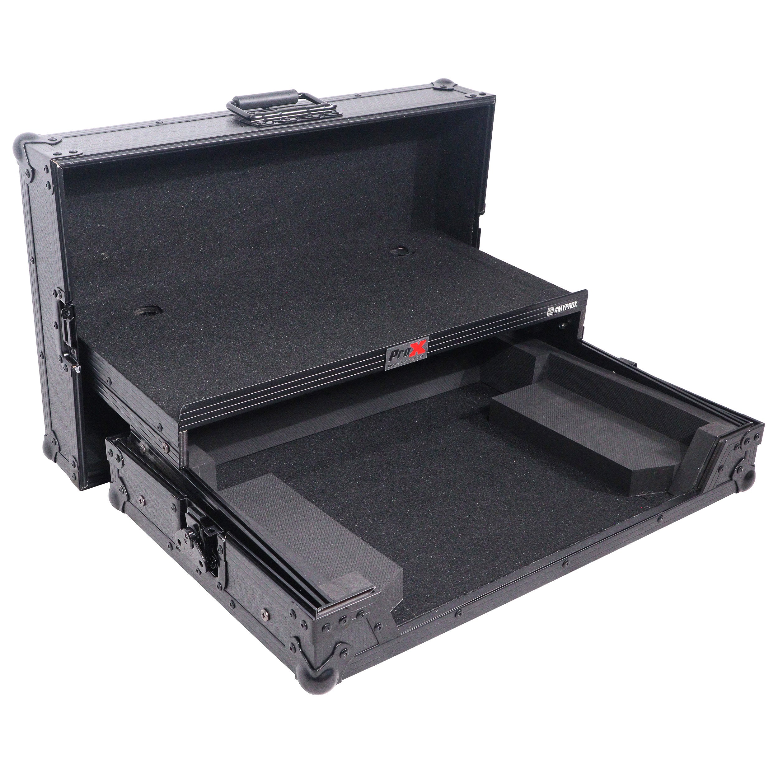 ProX ATA Flight Case For Pioneer DDJ-REV1 DJ Controller with Laptop Shelf - Black