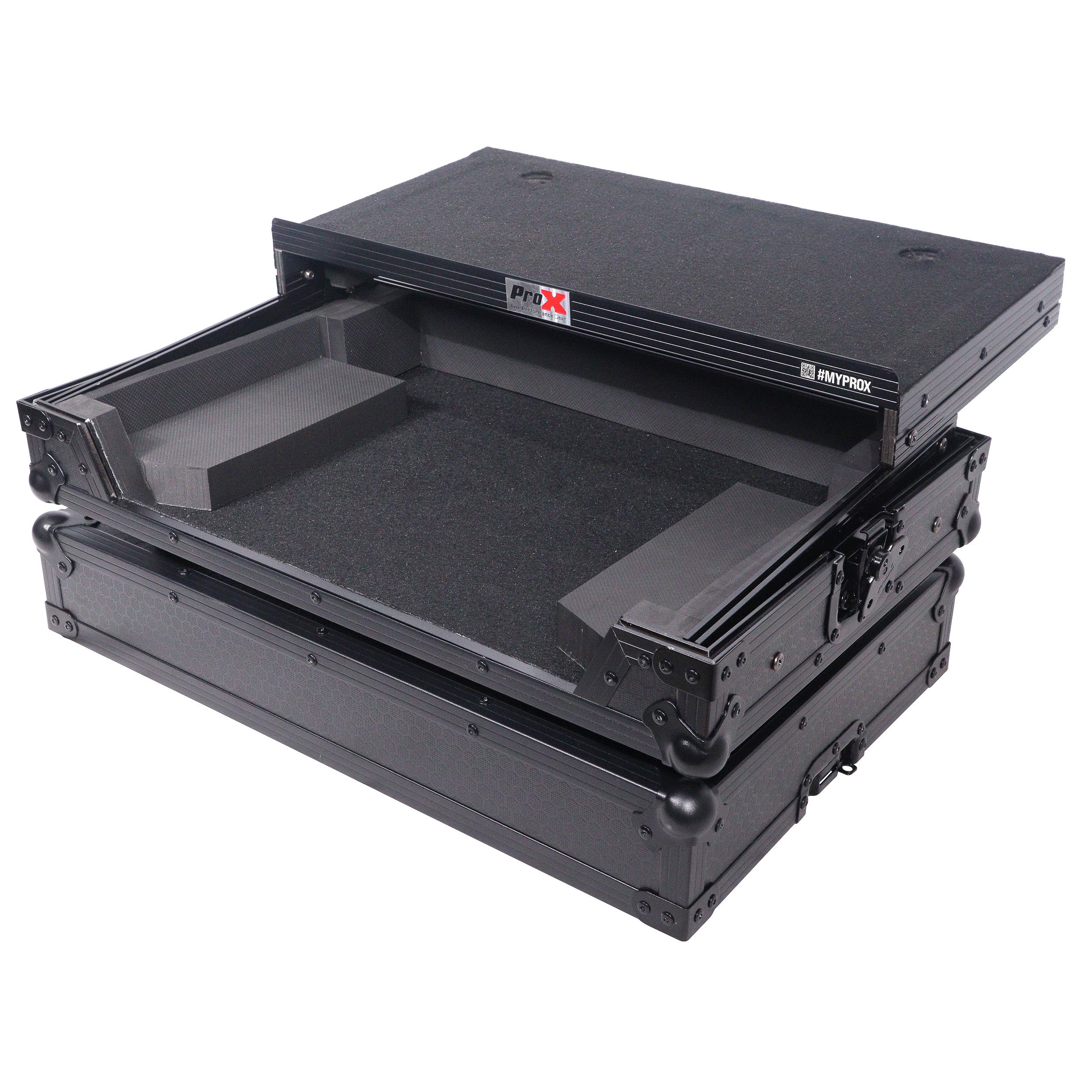ProX ATA Flight Case For Pioneer DDJ-REV1 DJ Controller with Laptop Shelf - Black