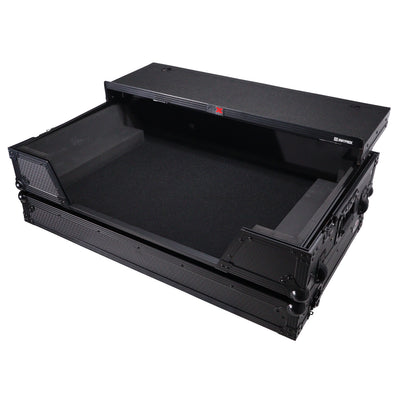 ProX ATA Flight Road Case For Hercules T7 Inpulse Controller with Laptop Shelf 1U Rack Space and Wheels - Black Finish