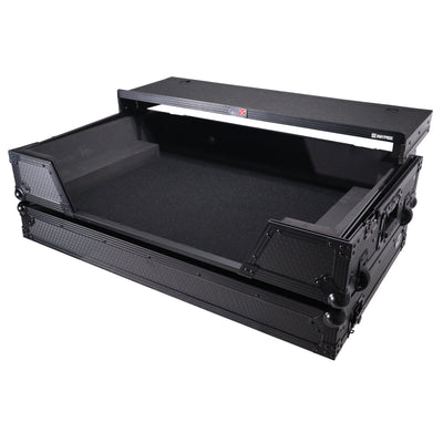 ProX ATA Flight Road Case For Hercules T7 Inpulse Controller with Laptop Shelf 1U Rack Space and Wheels - Black Finish