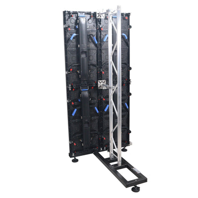 ProX Ground Support Stabilizing 1M / 3.28ft T-Base for LED Screen Wall Stacking for F32 or 12-inch Bolt Truss Segments