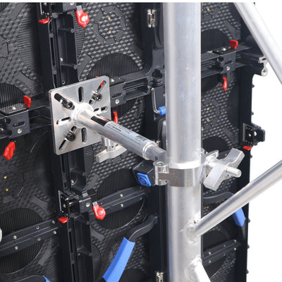 ProX Ground Support Stabilizing 1M / 3.28ft T-Base for LED Screen Wall Stacking for F32 or 12-inch Bolt Truss Segments
