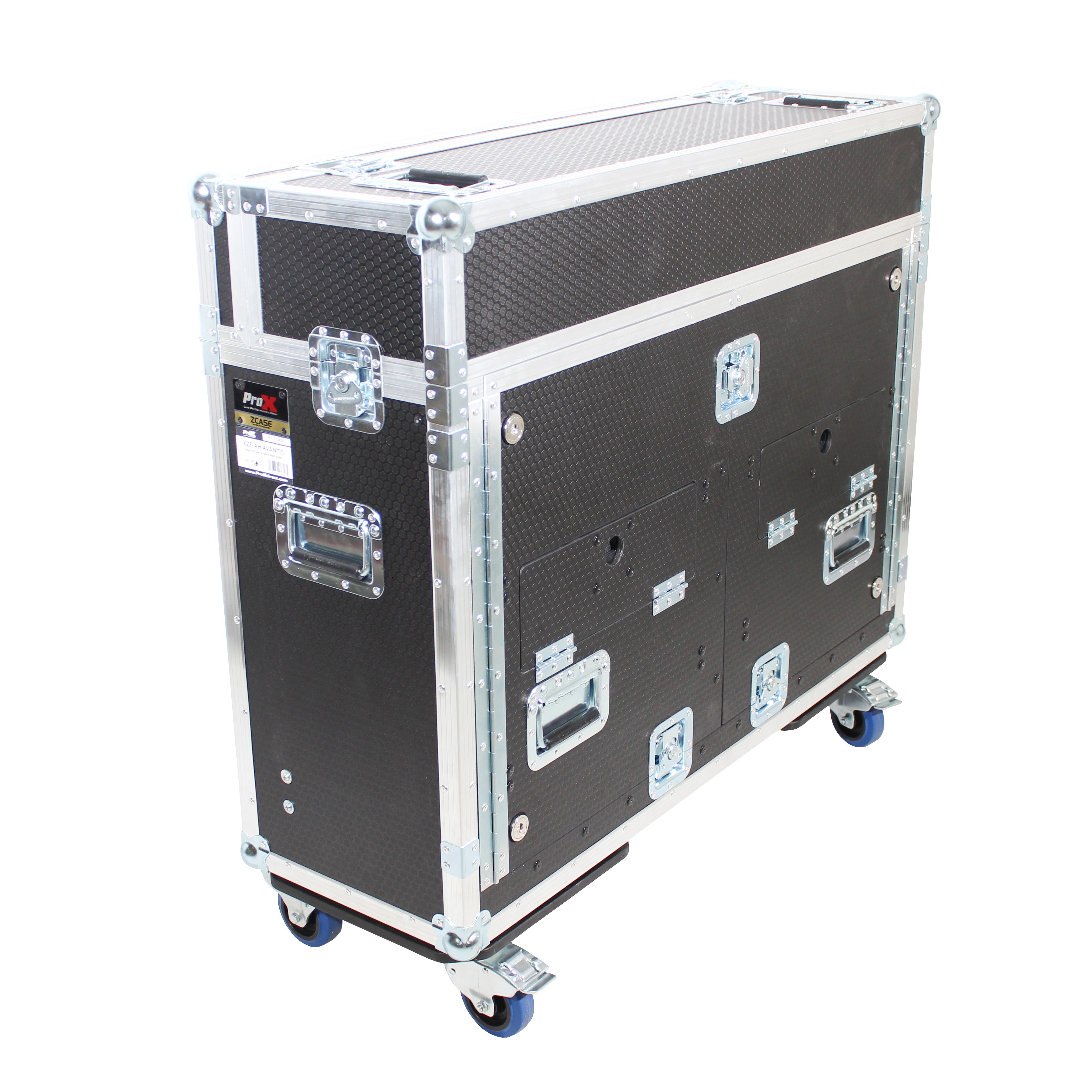 ProX Yamaha TF5 Flip-Ready Hydraulic Console Easy Retracting Lifting Flight Case and wheels incl Laptop Monitor Arm