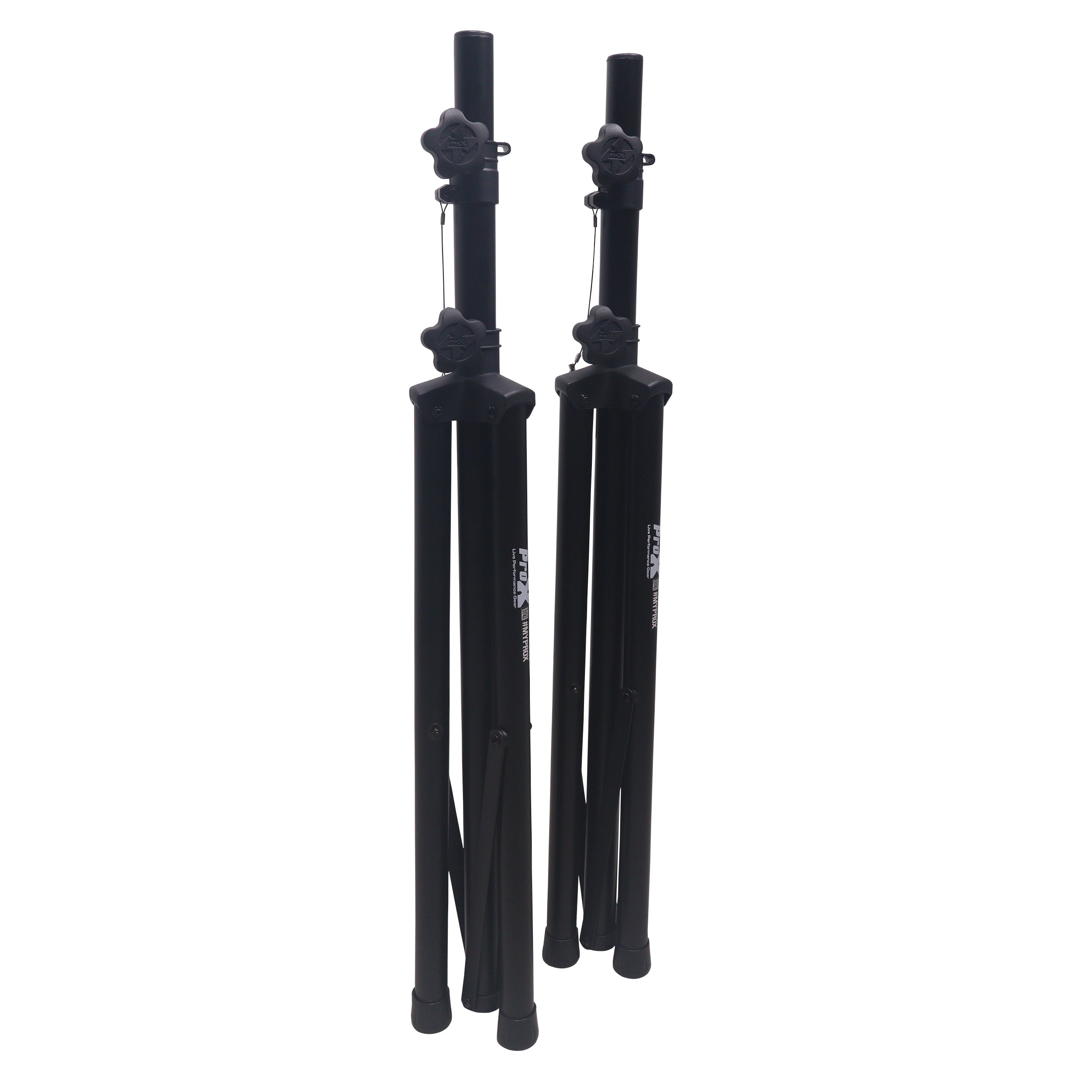 ProX Set of 2 Heavy Duty Speaker Tripod Stands 6 ft. (44"-72") W/Bag