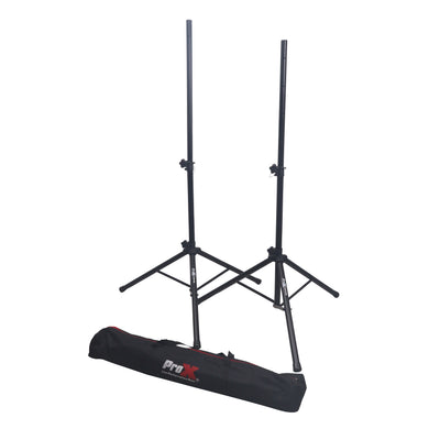 ProX Set of 2 Heavy Duty Speaker Tripod Stands 6 ft. (44"-72") W/Bag