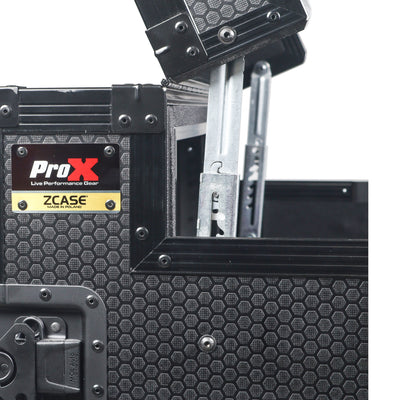 ProX Mobile AV Broadcasting Streaming Recording Studio Workstation Case with 4U Top 12U Bottom Black Finish