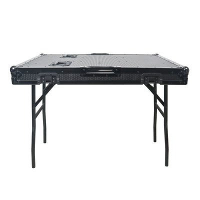 ProX Mobile AV Broadcasting Streaming Recording Studio Workstation Case with 4U Top 12U Bottom Black Finish