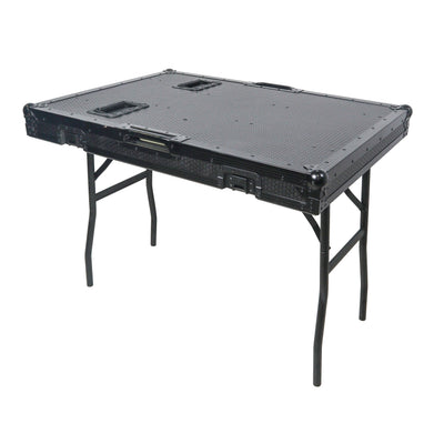 ProX Mobile AV Broadcasting Streaming Recording Studio Workstation Case with 4U Top 12U Bottom Black Finish