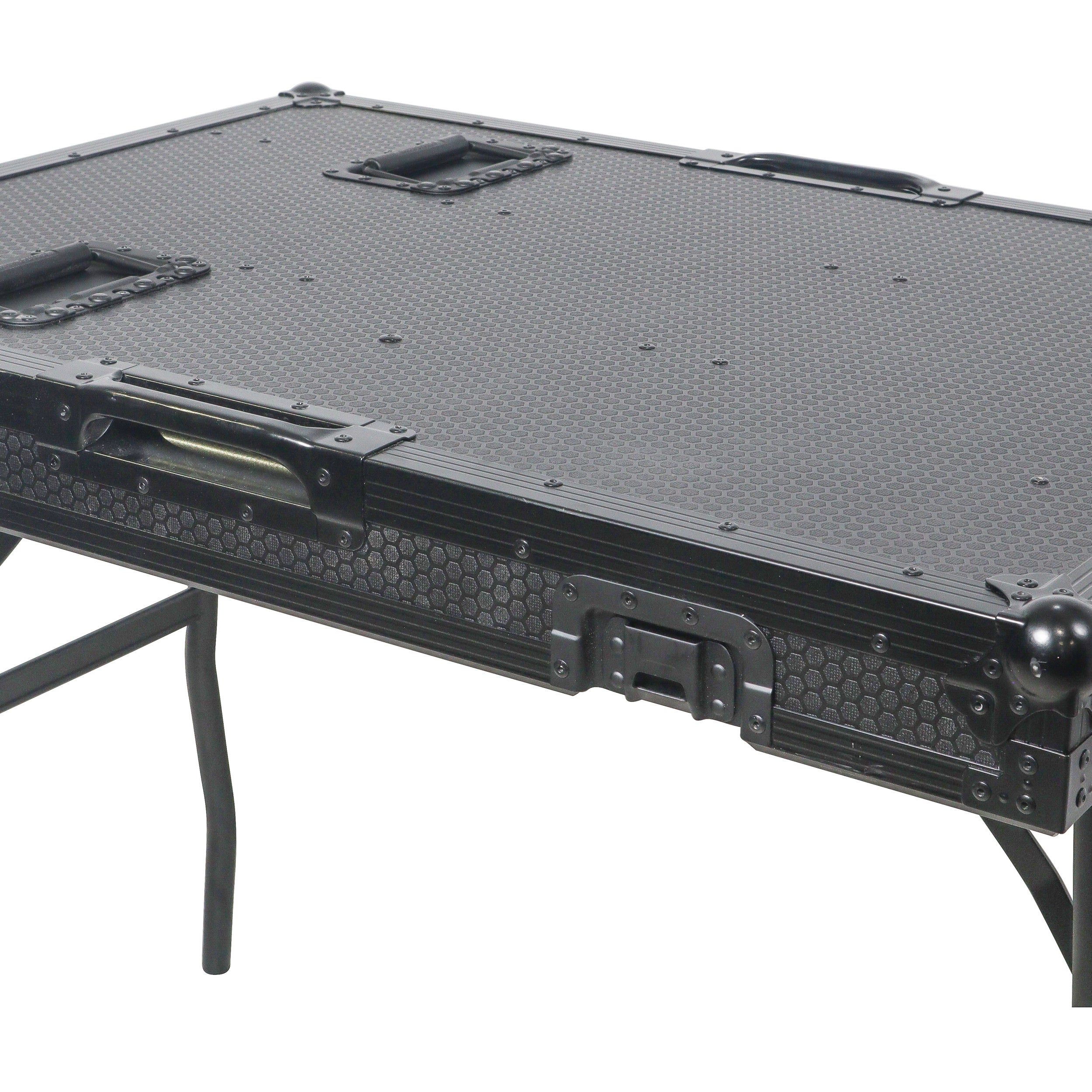 ProX Mobile AV Broadcasting Streaming Recording Studio Workstation Case with 4U Top 12U Bottom Black Finish