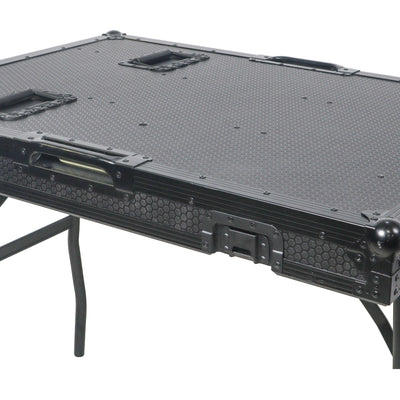 ProX Mobile AV Broadcasting Streaming Recording Studio Workstation Case with 4U Top 12U Bottom Black Finish