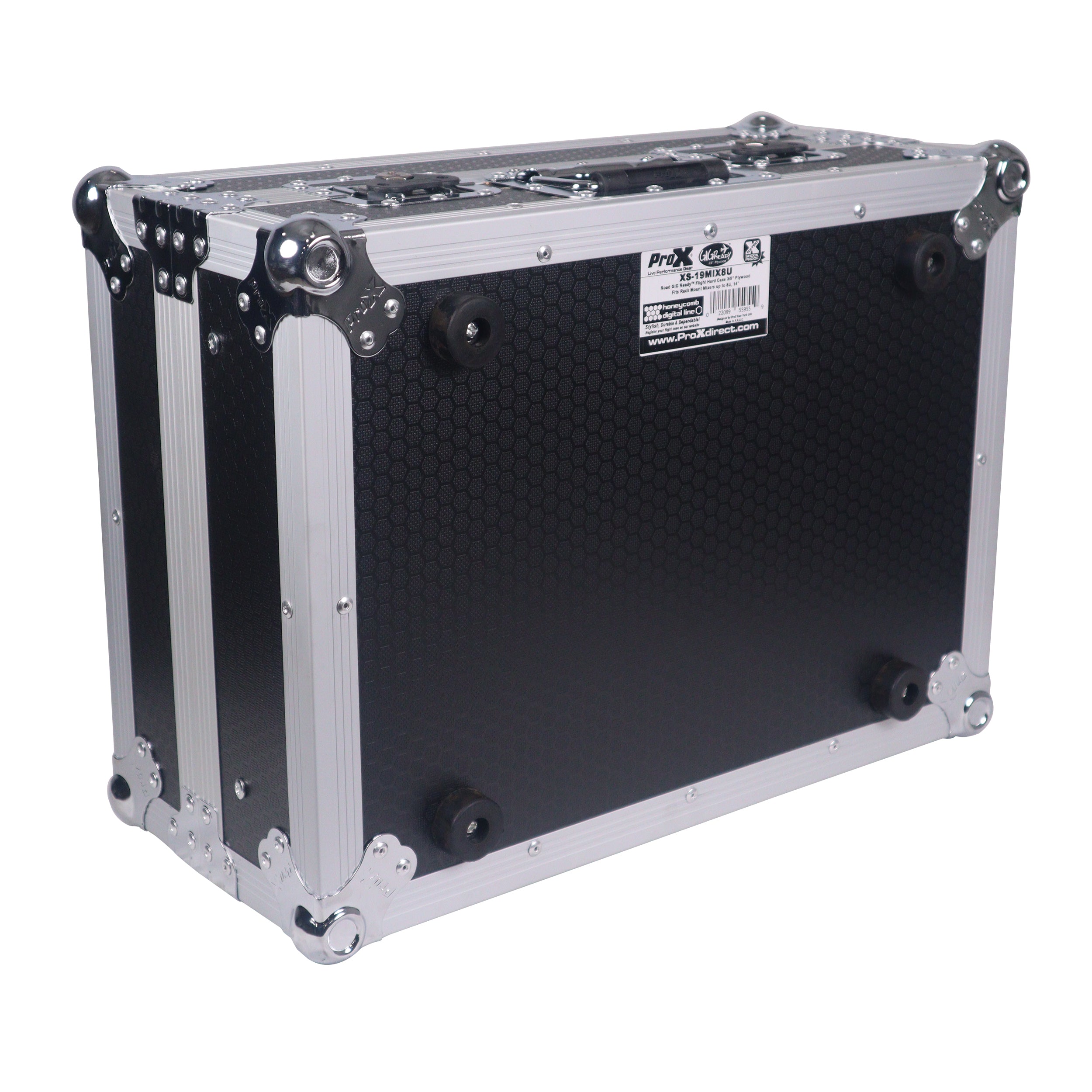 ProX 8U Top Mount Slanted Flight Case for 19 inch Mixers