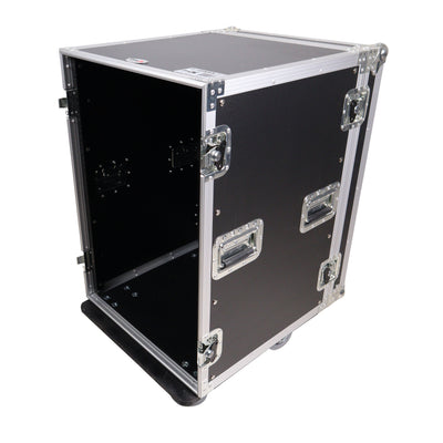 ProX 16U Vertical Amp Rack Mount Flight Case with Caster Wheels