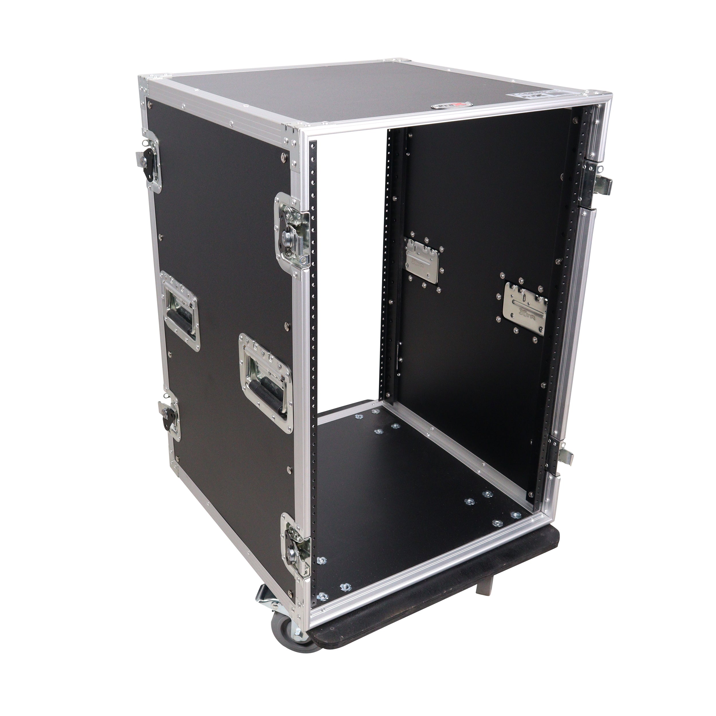 ProX 16U Vertical Amp Rack Mount Flight Case with Caster Wheels