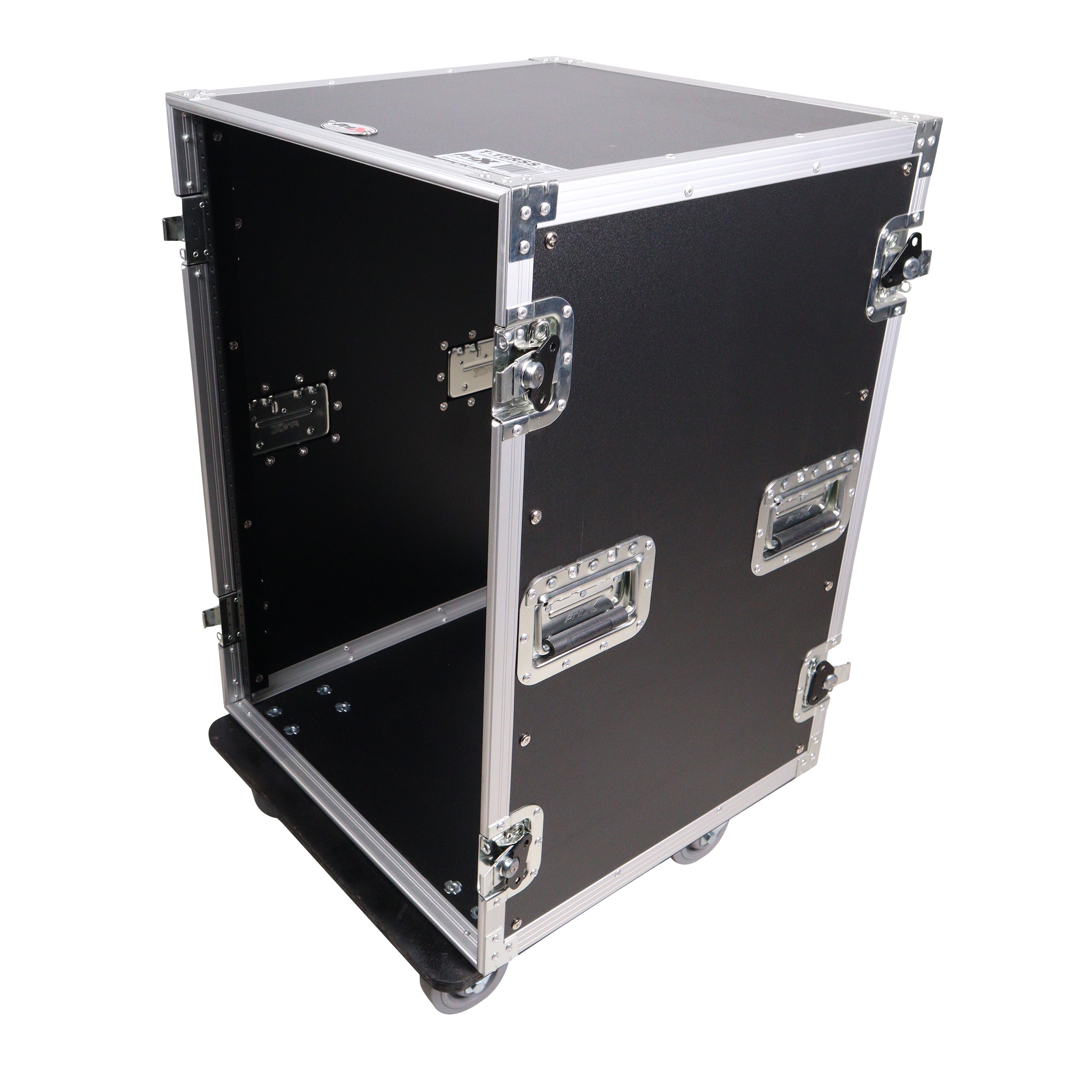 ProX 16U Vertical Amp Rack Mount Flight Case with Caster Wheels
