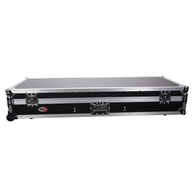 ProX DJ Coffin Flight Case for (2) 1200 Style Turntables 10-inch 12-inch Mixers with Sliding Laptop Shelf and