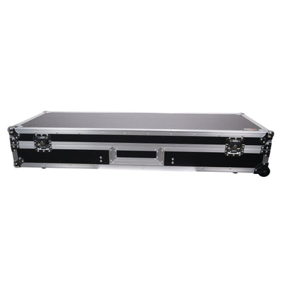 ProX DJ Coffin Flight Case for (2) 1200 Style Turntables 10-inch 12-inch Mixers with Sliding Laptop Shelf and
