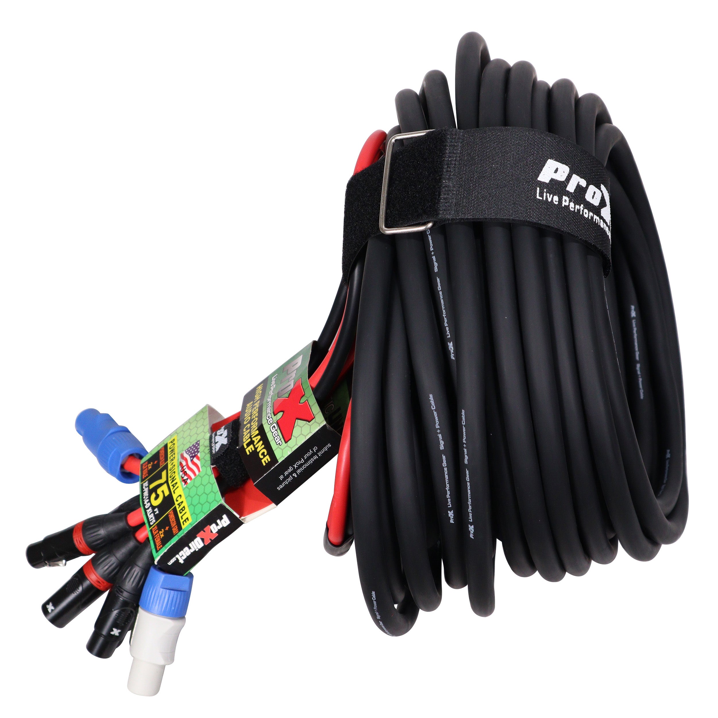 ProX Pack of 5 Reusable 20" x 2" Cable Tie Strap with Velcro Hook and Adjustable Loop Fastener Cable Management