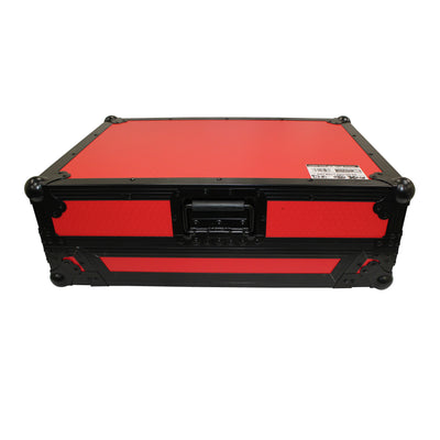 ProX ATA Flight Case For Pioneer DDJ-SR2 DJ Controller with Laptop Shelf and LED - Black Red