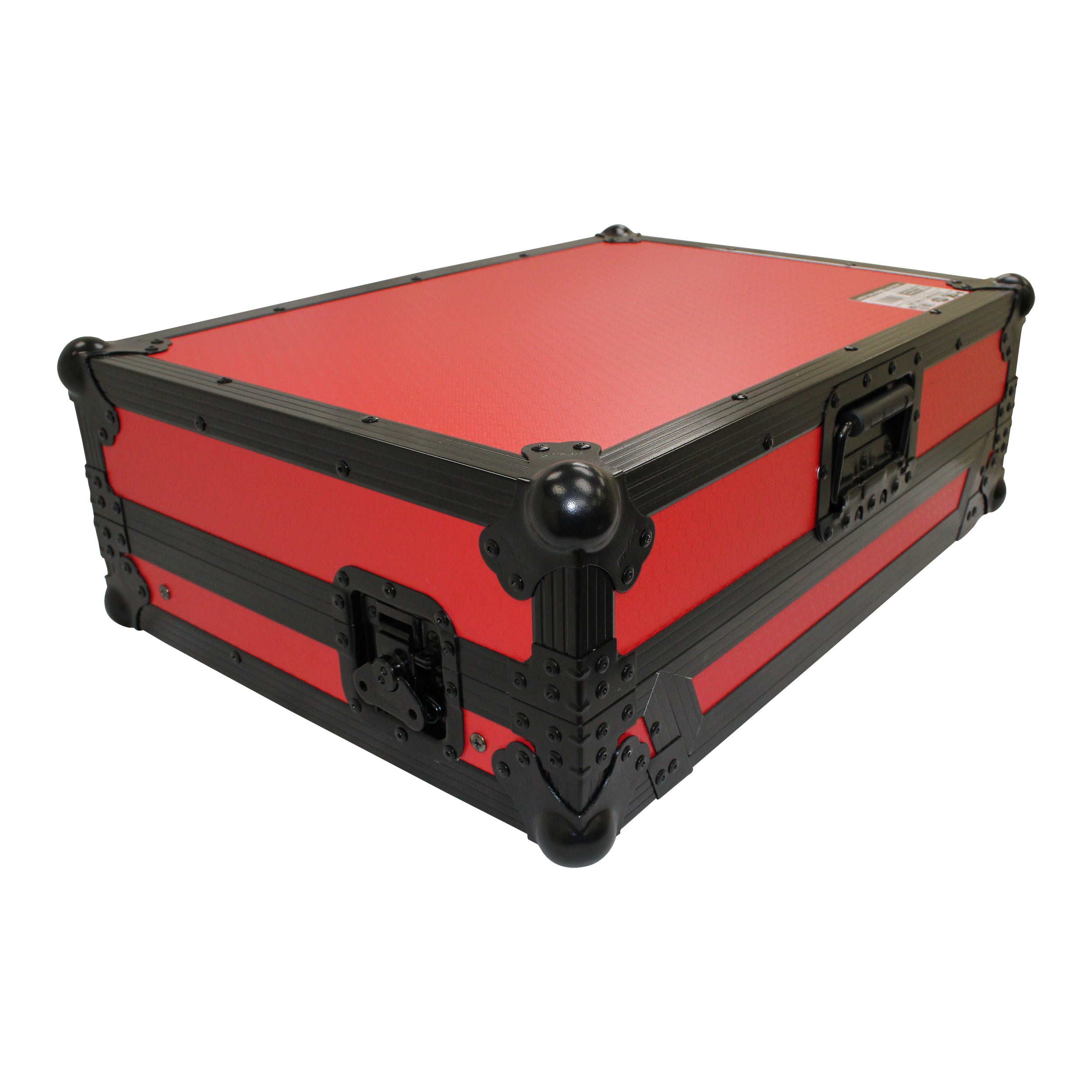 ProX ATA Flight Case For Pioneer DDJ-SR2 DJ Controller with Laptop Shelf and LED - Black Red