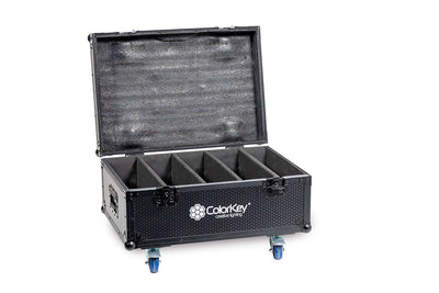 Colorkey 4-pc Road Case for Inceptor Panel FX - Casters and Accessory Compartment