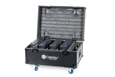 Colorkey 4-pc Road Case for Inceptor Panel FX - Casters and Accessory Compartment