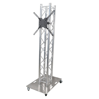ProX Totem Package - 2 meter 6.56 Ft with 24x30" Base Plate on wheels and TV Braket hold up to 80" TV