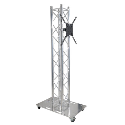 ProX Totem Package - 2 meter 6.56 Ft with 24x30" Base Plate on wheels and TV Braket hold up to 80" TV