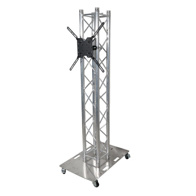 ProX Totem Package - 2 meter 6.56 Ft with 24x30" Base Plate on wheels and TV Braket hold up to 80" TV
