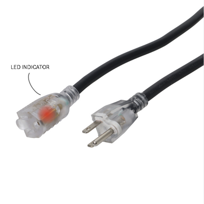 ProX 10' Ft. 120VAC NEMA 15 Male to 3 Outlet Female Power-Extension Cord 12 AWG