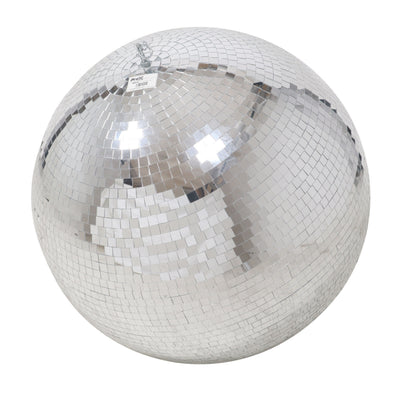 ProX 30" Mirror Disco Ball with 3/4" Glass Tiles | Bright Silver Reflective DJ Sphere with Hanging Ring