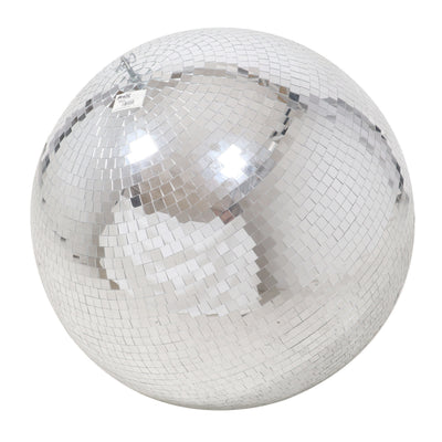 ProX 30" Mirror Disco Ball with 3/4" Glass Tiles | Bright Silver Reflective DJ Sphere with Hanging Ring