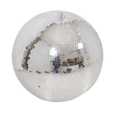 ProX 36" Mirror Disco Ball with 3/4" Glass Tiles | Bright Silver Reflective DJ Sphere with Hanging Ring