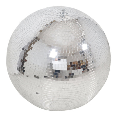 ProX 36" Mirror Disco Ball with 3/4" Glass Tiles | Bright Silver Reflective DJ Sphere with Hanging Ring