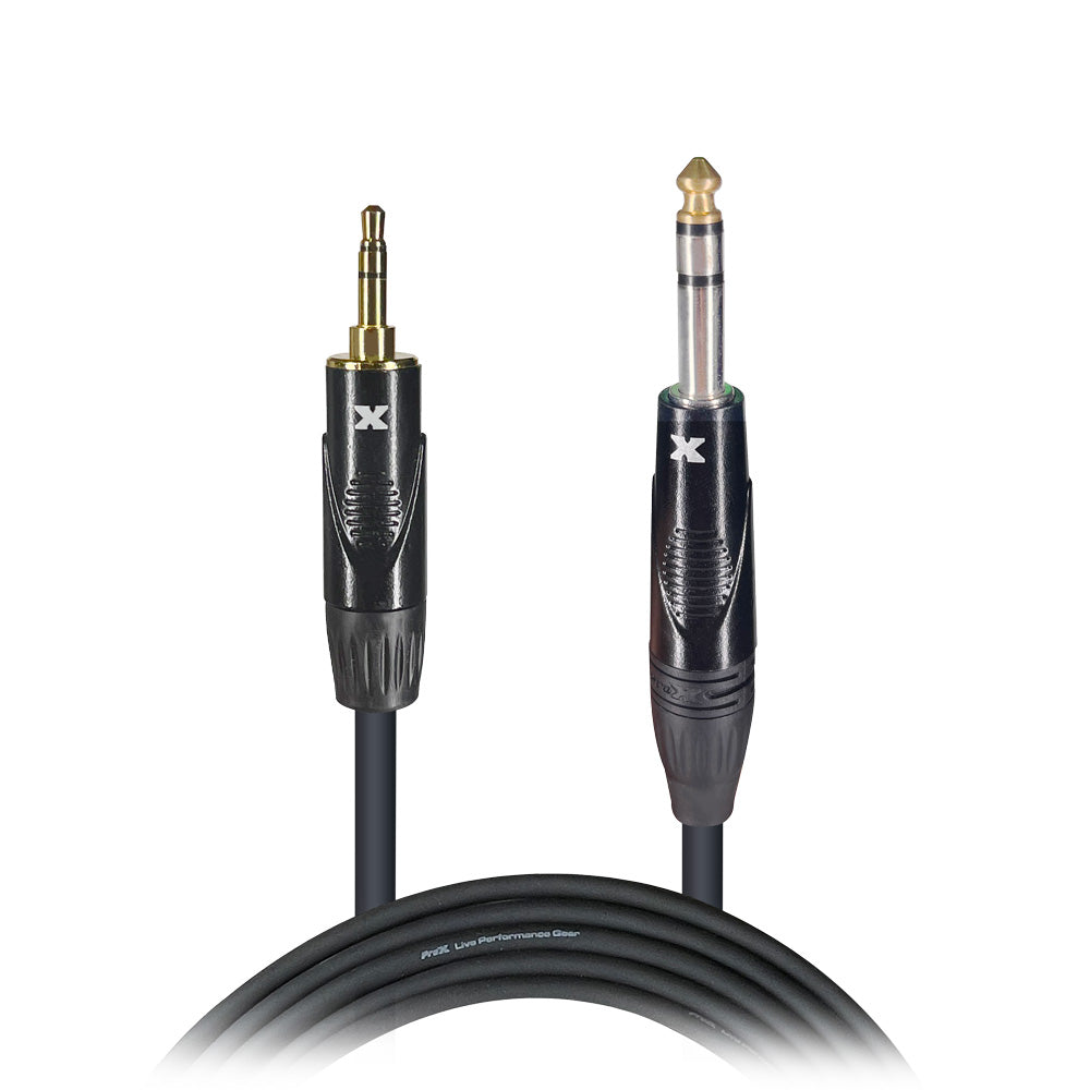 ProX 5 Ft. Balanced TRS-M Mini 1/8" to TRS-M High Performance Audio Cable