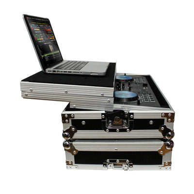 ProX Flight Case for Numark MixTrack 3 Pro 3 and Platinum Digital Controller W-Laptop Shelf