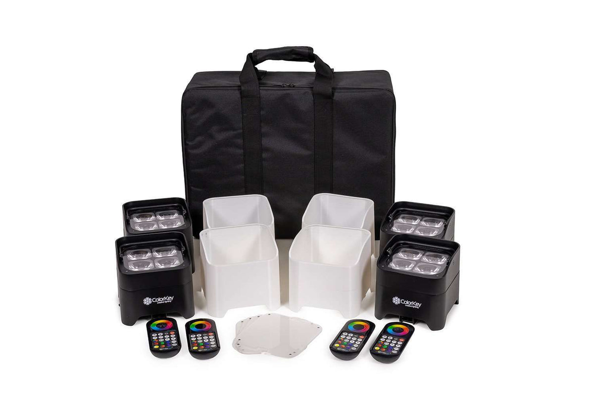Colorkey MobilePar Mini HEX 4 MKII - 4-Pack with Carrying Case