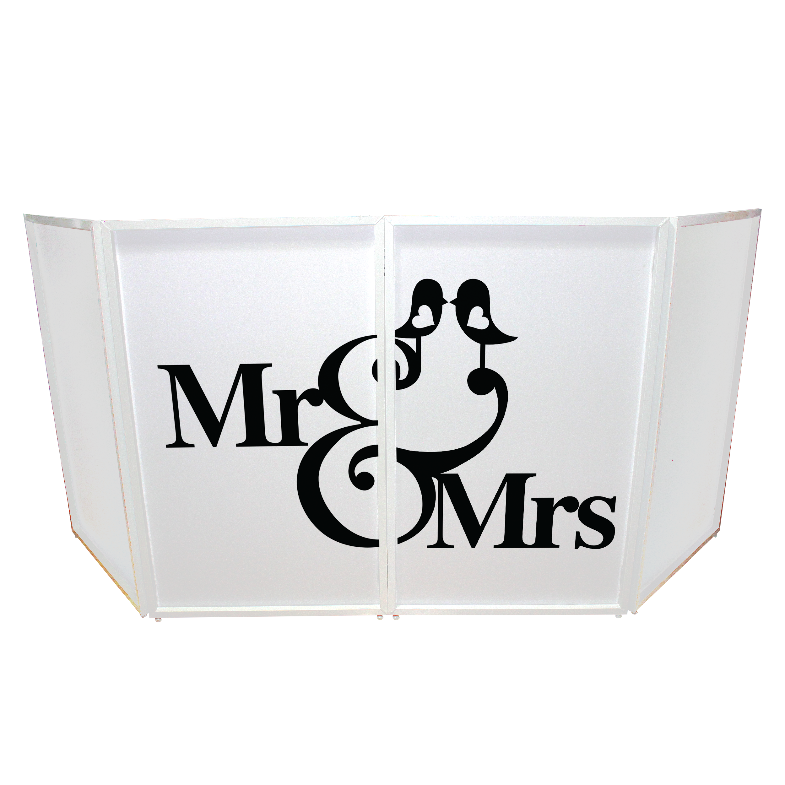 ProX Mr and Mrs Facade Enhancement Scrims - Black Script on White | Set of Two