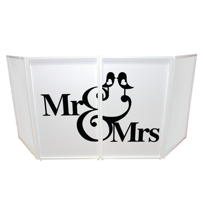 ProX Mr and Mrs Facade Enhancement Scrims - Black Script on White | Set of Two