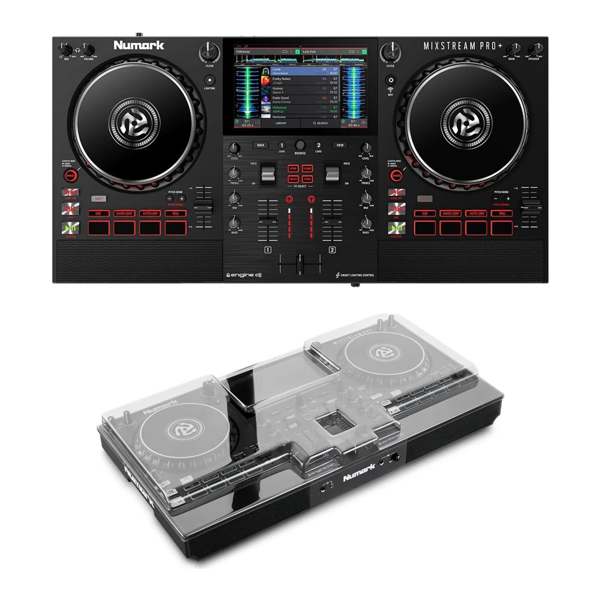 Numark Mixstream Pro+ + Decksaver DS-PC-MIXSTREAMPRO Cover Bundle