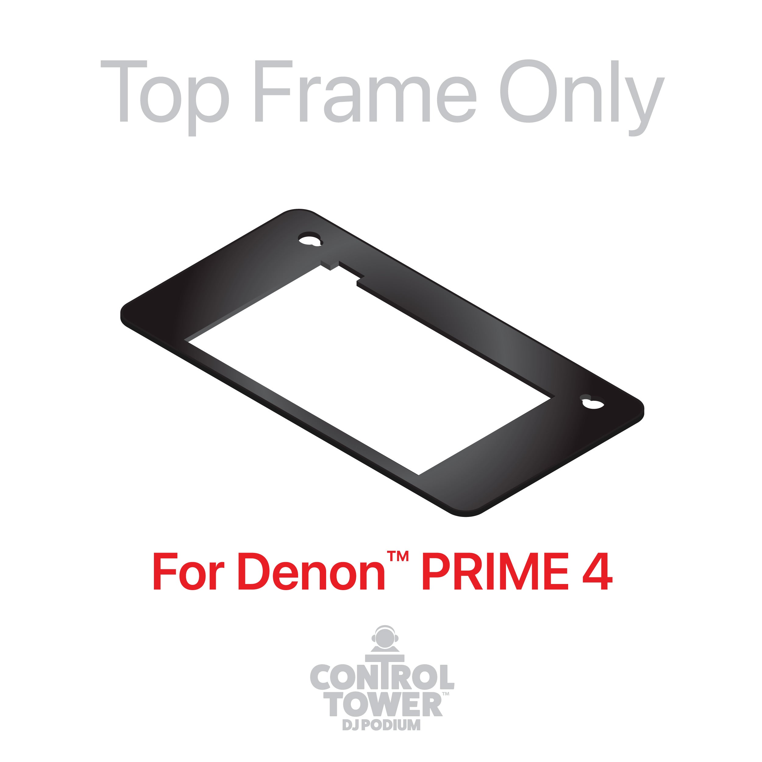 ProX Replacement for Denon PRIME 4 Top Face Plate for Control Tower DJ Podium Black Finish