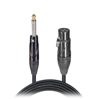 ProX 50 Ft. Unbalanced 1/4" TS to XLR-F High Performance Audio Cable