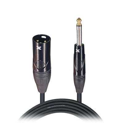 ProX 25 Ft. Unbalanced 1/4" TS to XLR3-M High Performance Audio Cable