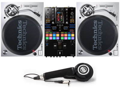 Pioneer DJ DJM-S11 + 2x Technics SL-1200MK7S + Reloop RHP-10 Mono Black Bundle