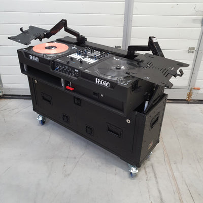 ProX Flip-Ready Easy Retracting Hydraulic Lift Case for RANE Twelve Seventy and Seventy Two MKII Series , with Two Laptop Arms