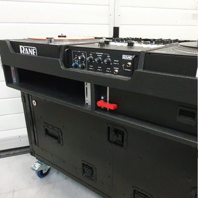ProX Flip-Ready Easy Retracting Hydraulic Lift Case for RANE Twelve Seventy and Seventy Two MKII Series , with Two Laptop Arms