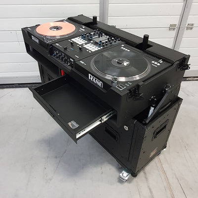 ProX Flip-Ready Easy Retracting Hydraulic Lift Case for RANE Twelve Seventy and Seventy Two MKII Series , with Two Laptop Arms