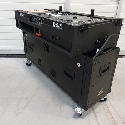ProX Flip-Ready Easy Retracting Hydraulic Lift Case for RANE Twelve Seventy and Seventy Two MKII Series , with Two Laptop Arms