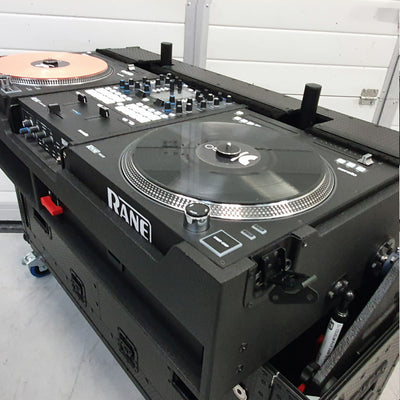 ProX Flip-Ready Easy Retracting Hydraulic Lift Case for RANE Twelve Seventy and Seventy Two MKII Series , with Two Laptop Arms